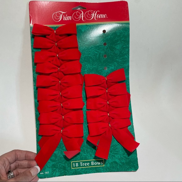 Holiday Vintage Red Velvet Christmas Tree Bows 14 Poshmark